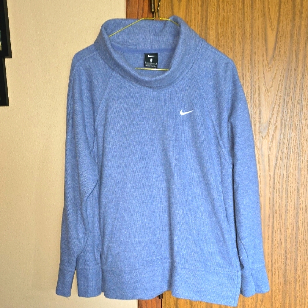 Nike Heather Blue Cowl Neck Pullover